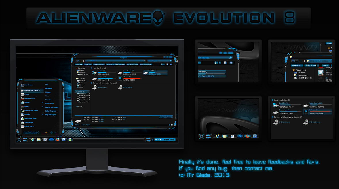 alienware skins and themes for win 10