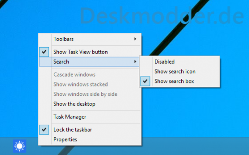 suche windows 10 einstellungen taskleiste