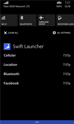 swift launcher windows phone