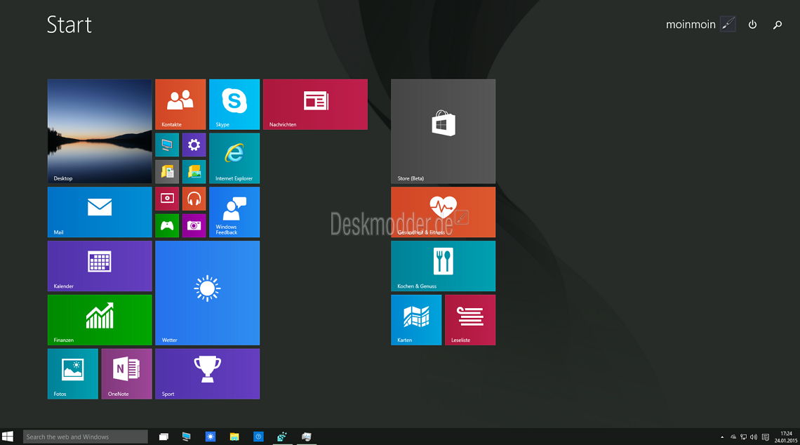 Bilder Startbildschirm Windows 10