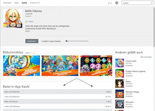 store-in-app-anzeige