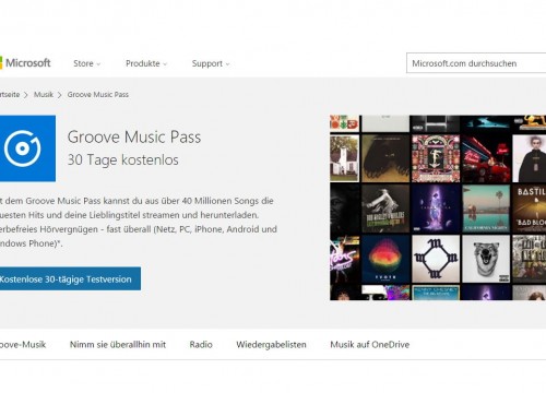 Groove Music Pass kostenlos