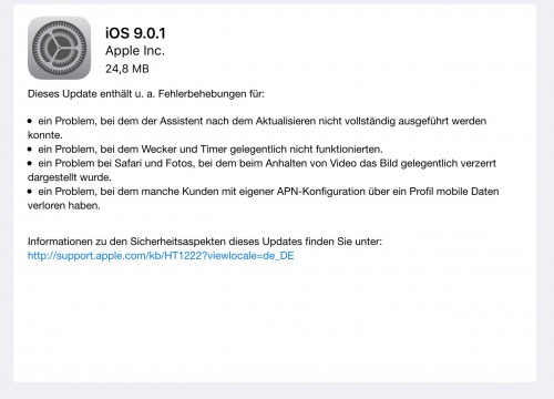 iOS 9.0.1