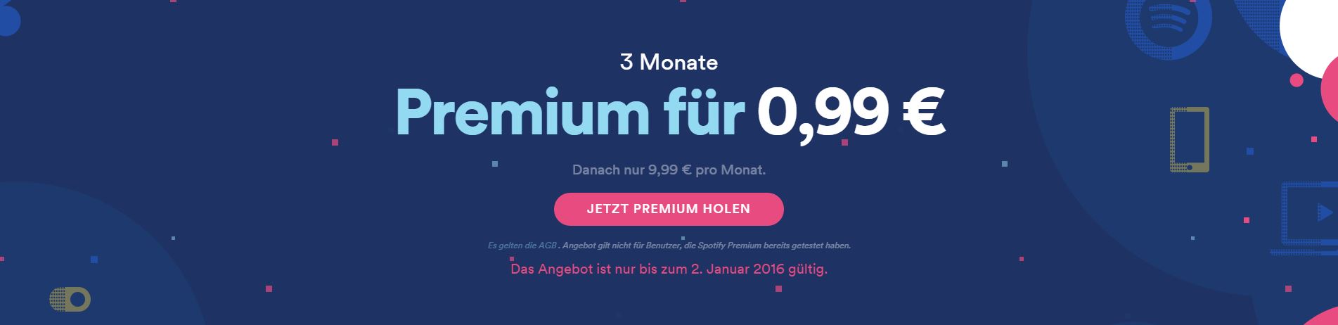 Spotify Premium 0,99€
