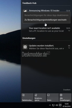 info-center-benachrichtigungen-einstellen-sortieren-windows-10-1