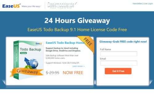 giveaway EaseUS Todo Backup Home