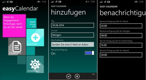 App des Tages: Easy Calendar - Einfach wichtige Termine anzeigen lassen 