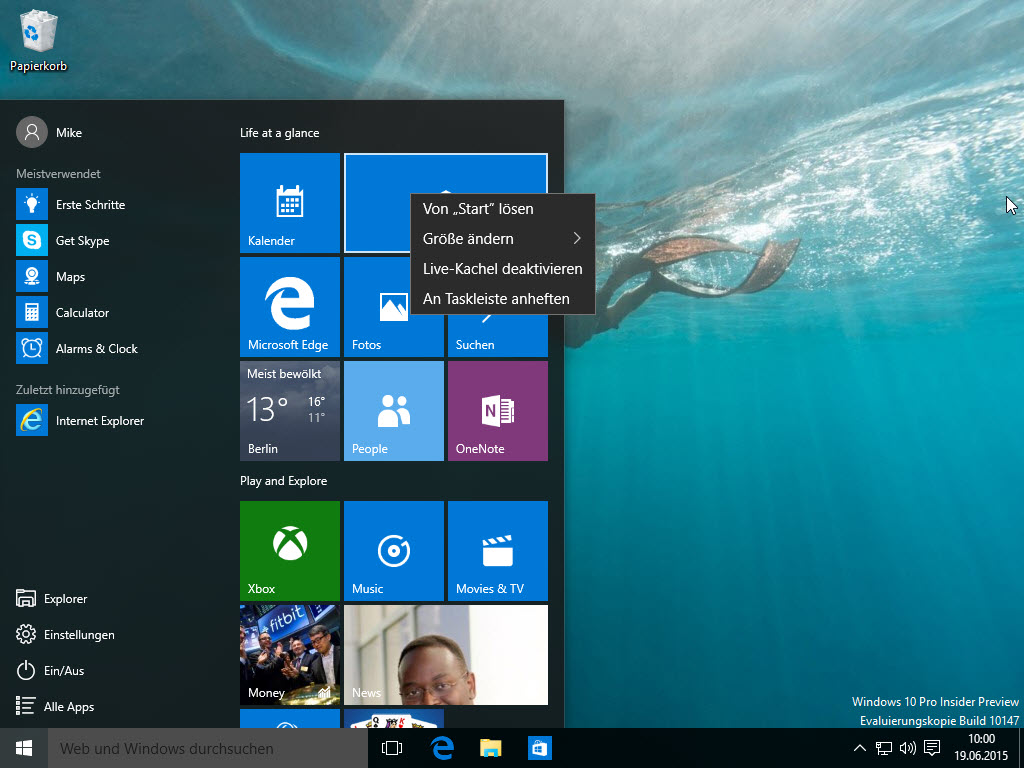 Windows 10 Build 10147 Screenshots Der Deutschen Version Deskmodderde