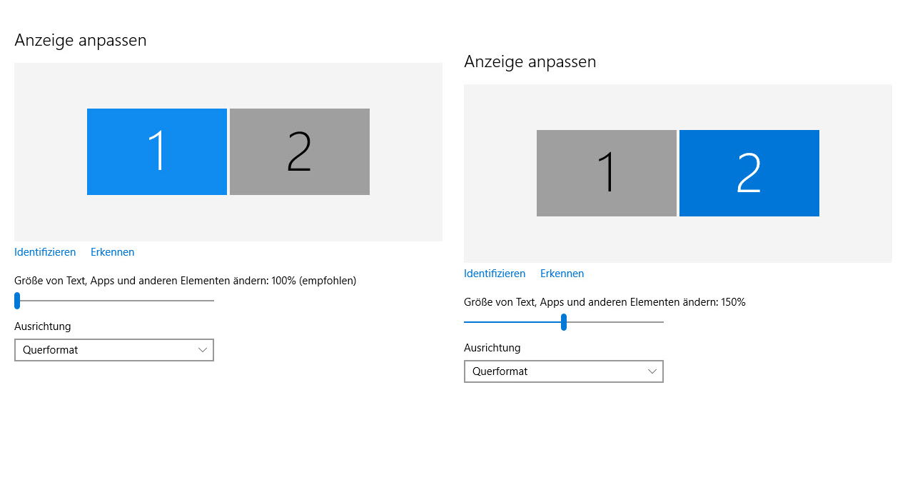 Windows 10 Skalierungen für jeden Monitor einzeln einstellen Deskmodder.de