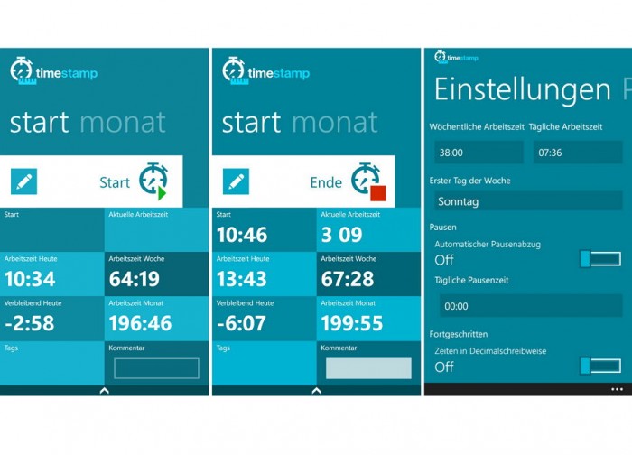 App des Tages: Time Stamp Pro - Arbeitszeiten erfassen und ...