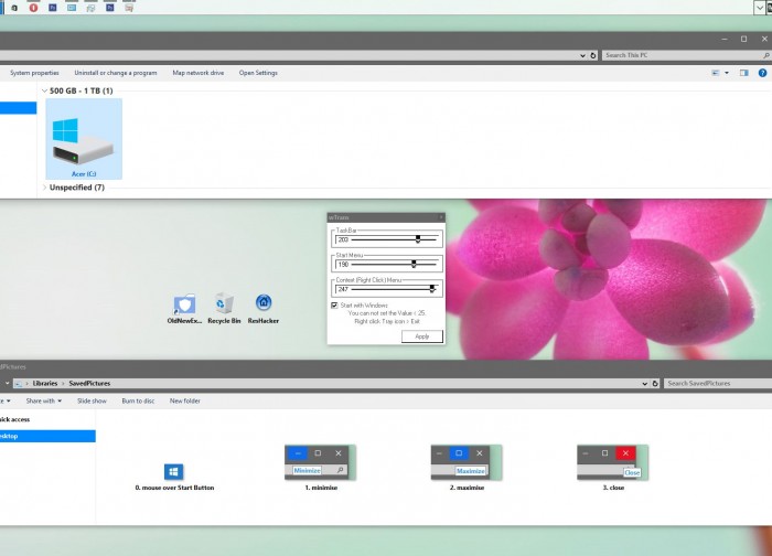 Aero White Taskbar Theme für Windows 10 von ZEUSosX - Deskmodder.de