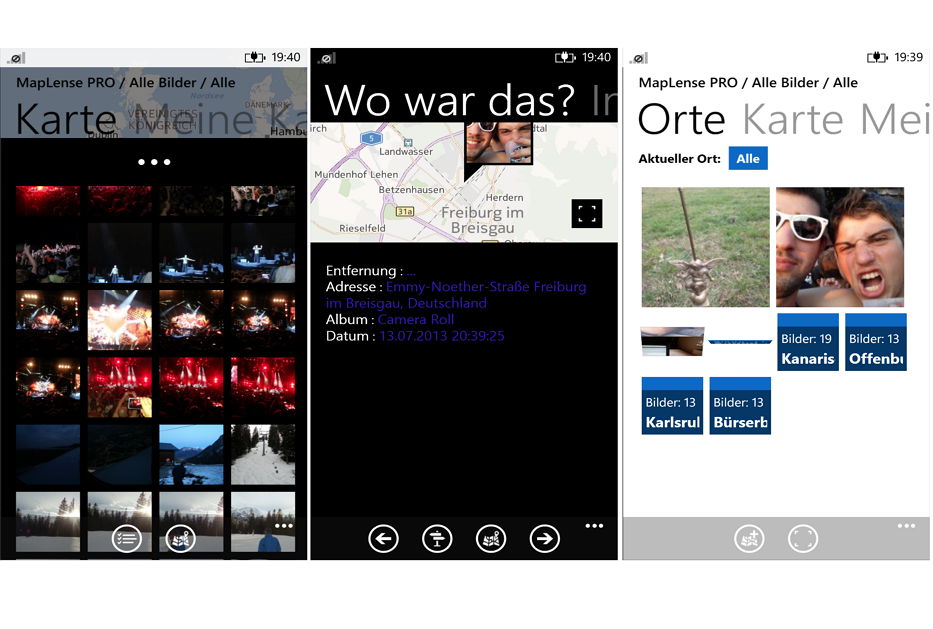 App des Tages: MapLense Pro - Bilder nach Aufnahmeort ...