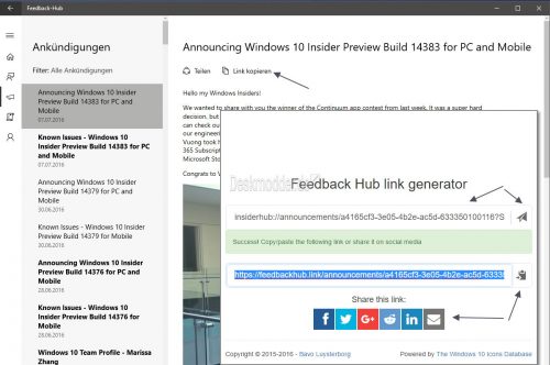 feedbackhub-link-generator