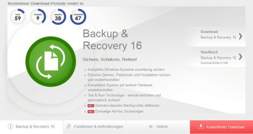 Paragon Backup und Recovery 16 kostenlos