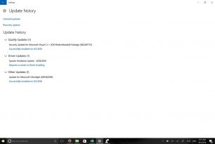 Windows 10 Updateverlauf nun mit einzelnen Kategorien