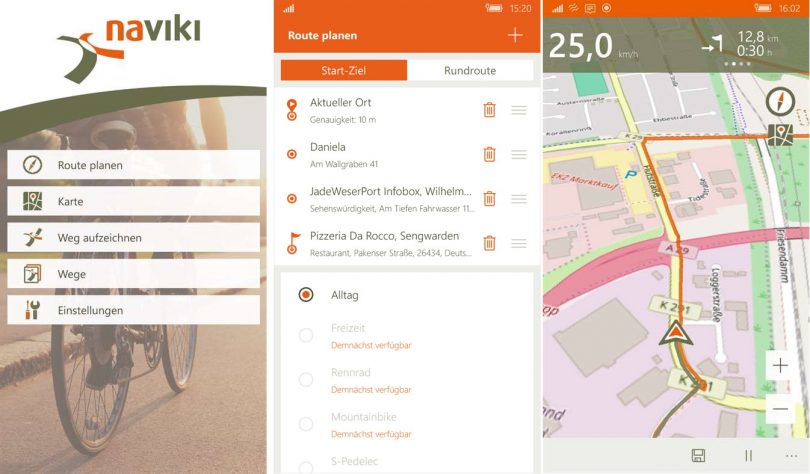 Naviki FahrradRoutenplaner für Windows 10 Mobile