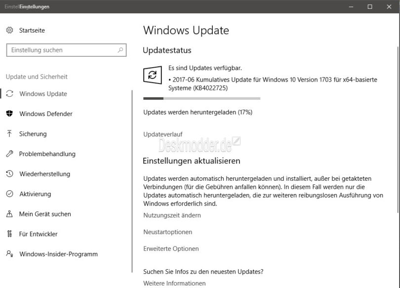 KB4022725 (15063.413) KB4022715 (14393.1358) Download, Changelog