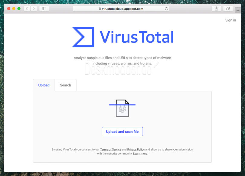 Virustotal erhält ein Redesign Deskmodder.de