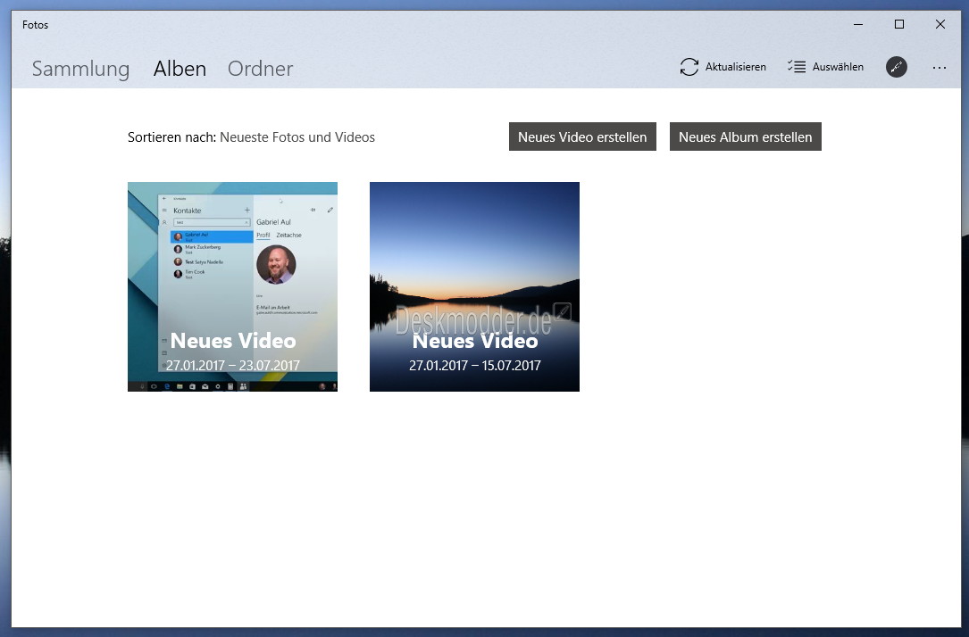Windows 10 Foto App Video Aus Bildern Und Videos Erstellen Ist Nun Moglich Deskmodder De