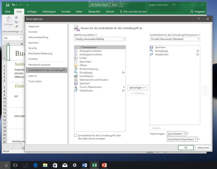 Microsoft Office Desktop Apps einmal angeschaut (Windows 10