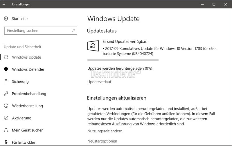 KB4040724 Windows 10 15063.632 (Manueller Download) Deskmodder.de