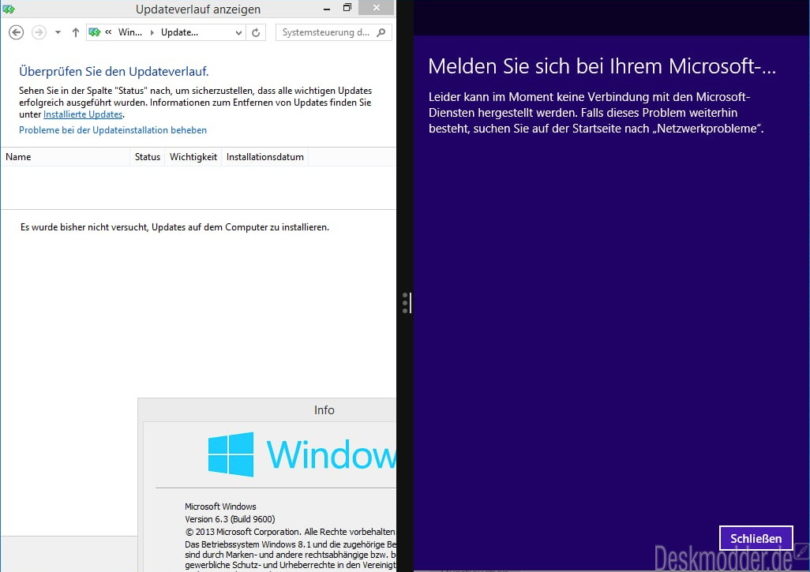 KB4038792 Windows 8.1 Anmeldung mit dem Microsoft Account schlägt fehl