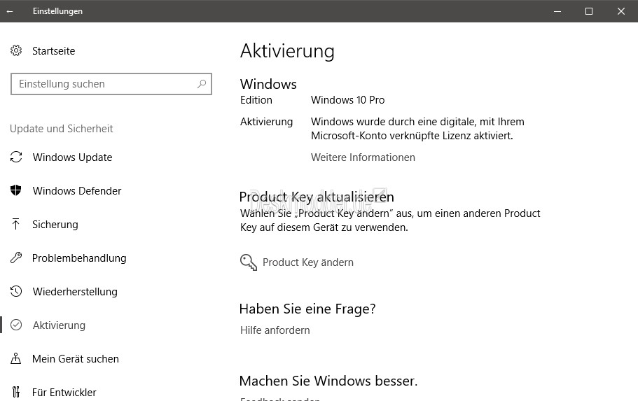 windows 10 aktivieren mit win 7 pro key