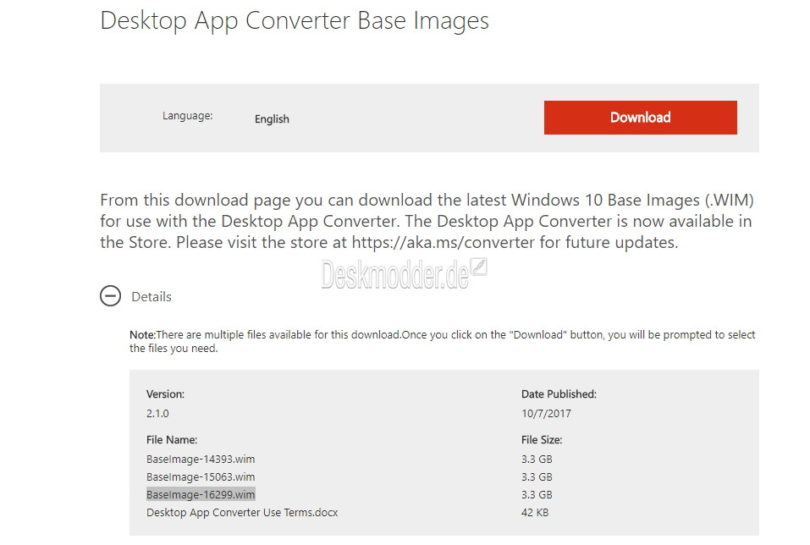 Desktop App Converter 16299 steht zum Download bereit Deskmodder.de