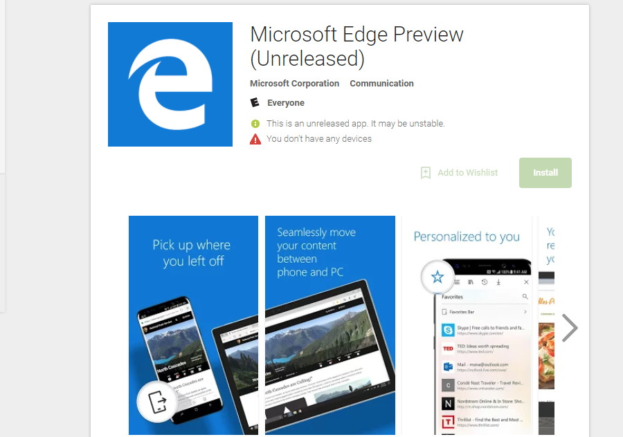microsoft edge mod apk