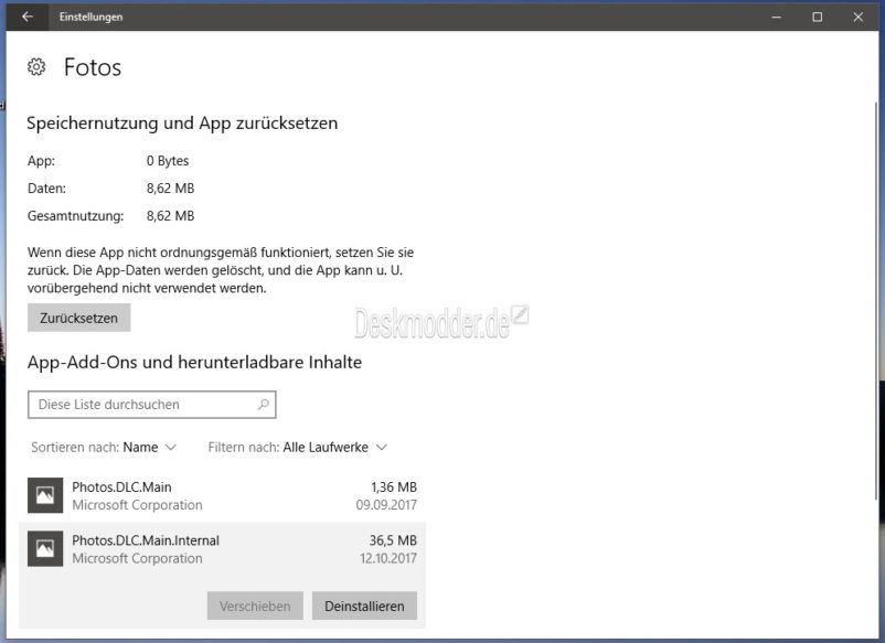 Fotos add on l sst sich nun deinstallieren unter windows 10 deskmodder de