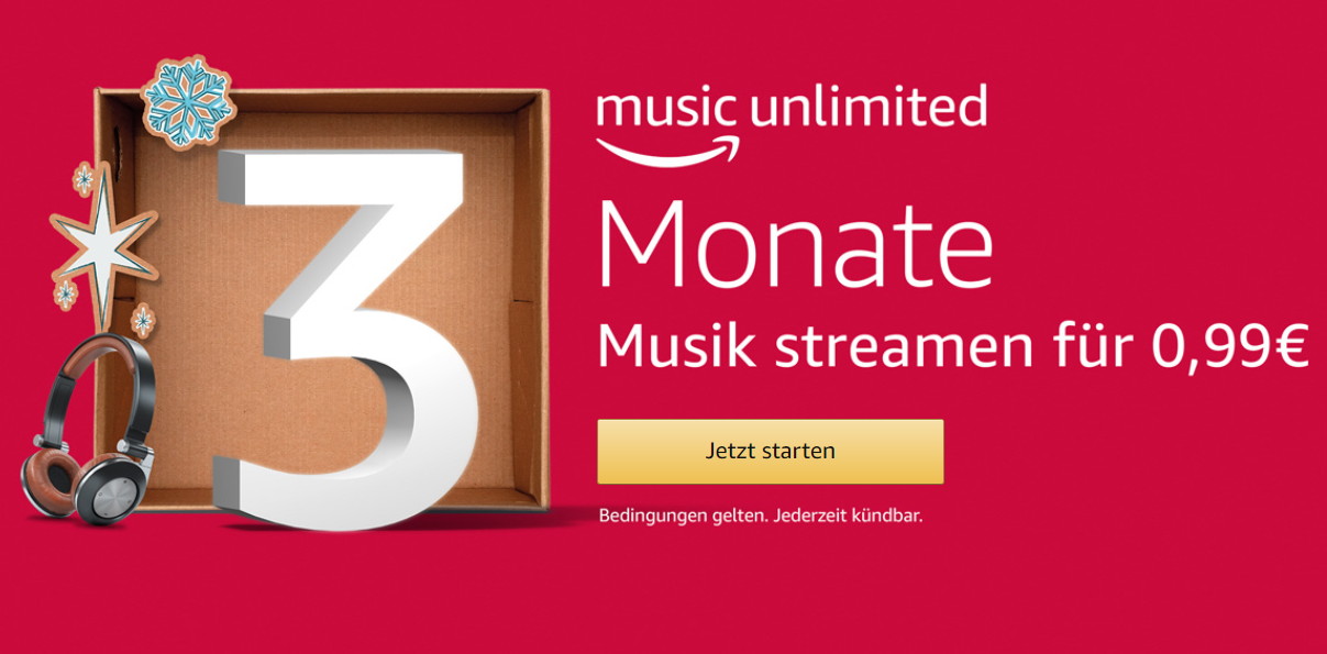 Amazon Music Unlimited 0 99 Euro f r 3 Monate Deskmodder