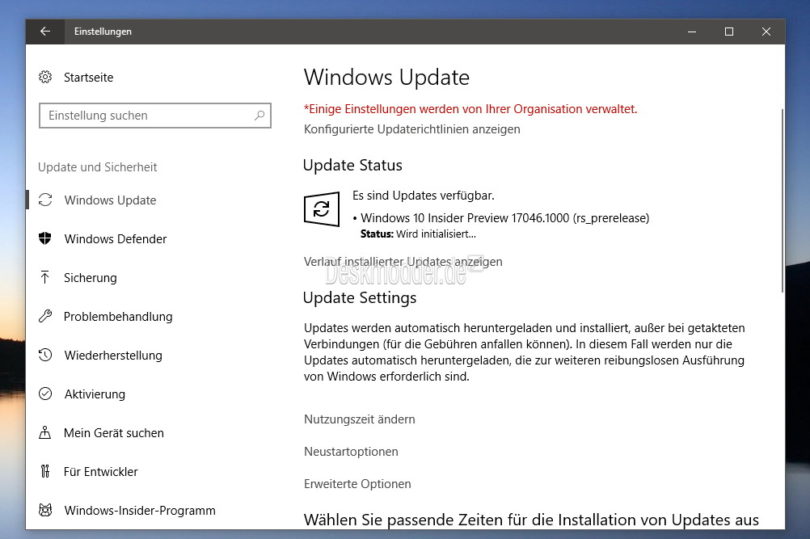 Windows 10 17046 steht für die Insider bereit (Changelog) Deskmodder.de