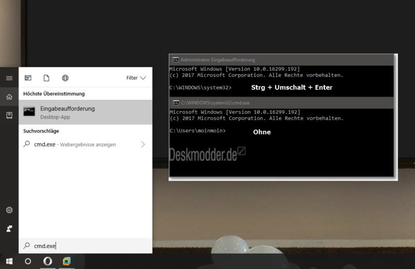 Programm als Administrator per Tastenkombination starten Windows 10 Deskmodder.de