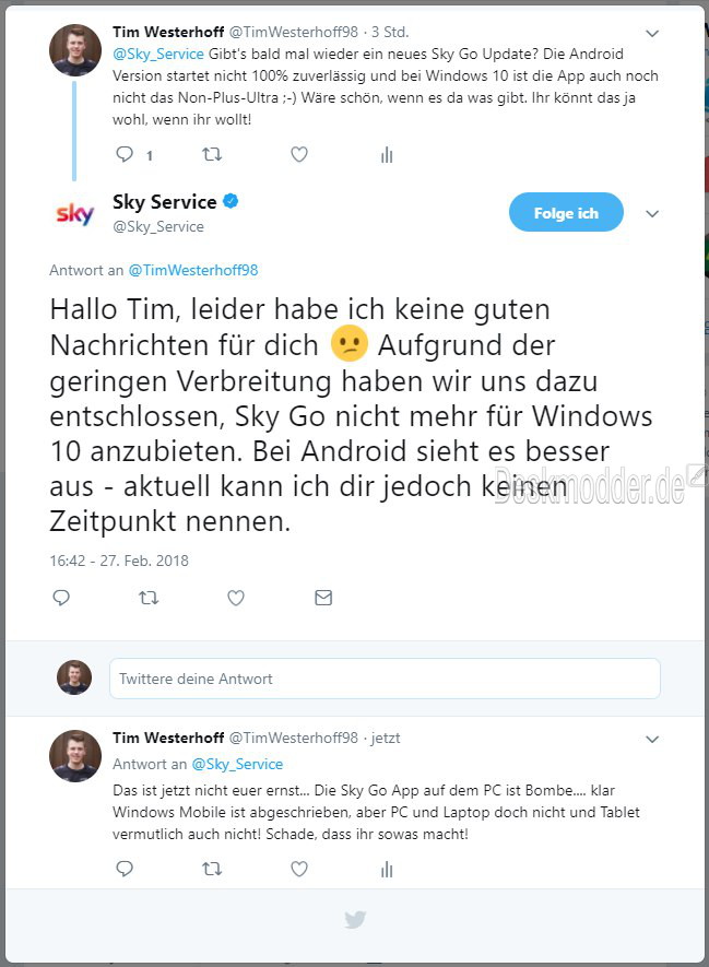 Sky Go App Fur Windows Und Windows Phone Wird Entfernt Update Auch In Deutschland Deskmodder De