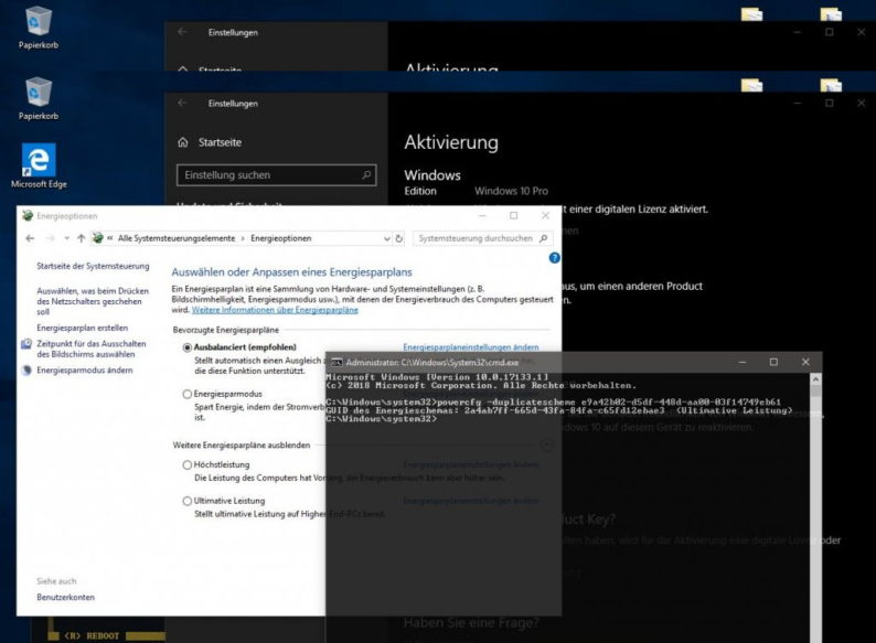 Energieoption "Ultimative Leistung" in Windows 10 Pro und Home hinzufügen Deskmodder.de