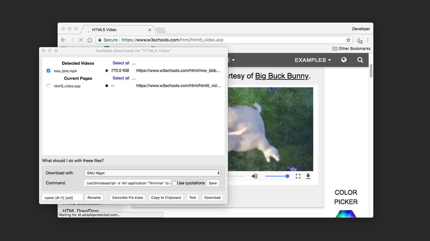 Security example. File Manager (developer: Video Player).
