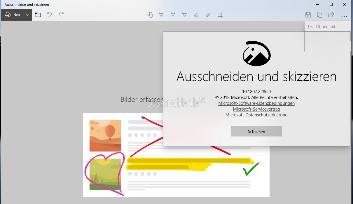 Ausschneiden Und Skizzieren Mit Verzogerung Bei Der Aufnahme Und Neuer Name Fur Bildschirmskizze Windows 10 Deskmodder De