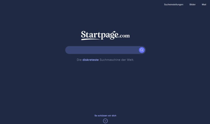 Startpage Deutsch