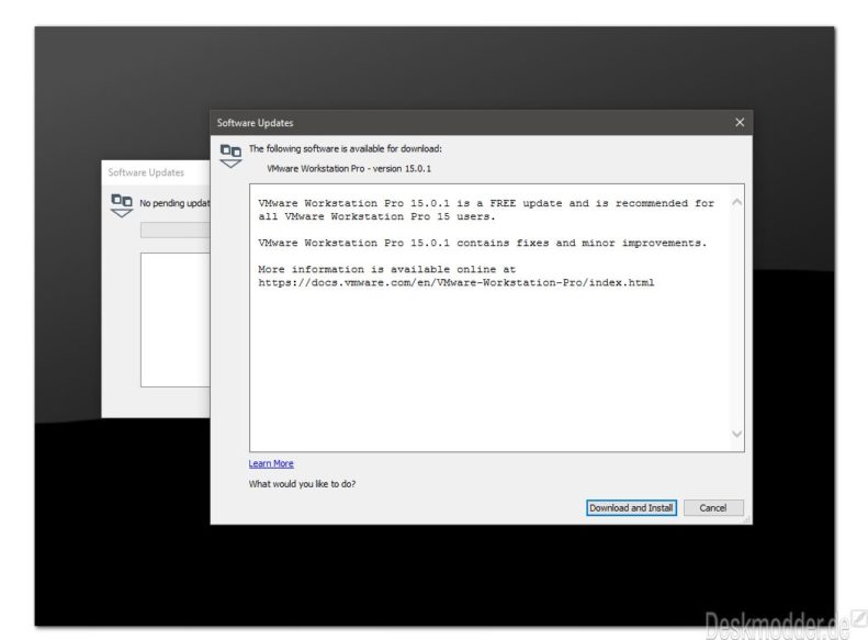 download vmware workstation player 15 updates