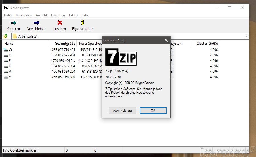 7-zip portable 18.05