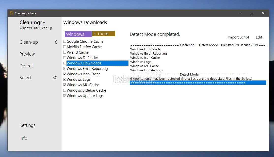 Cleanmgr+ Kleines Tool um Windows 10 zu bereinigen inkl. Browsercache ...