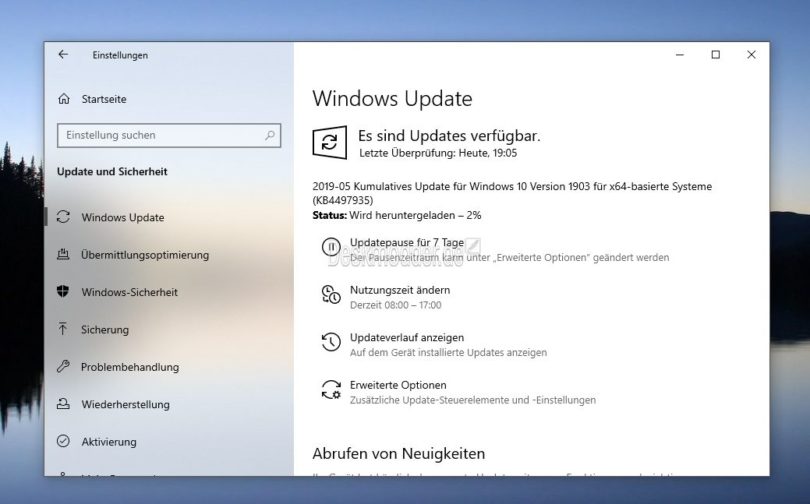KB4497935 Windows 10 1903 18362.145 (Manueller Download) + KB4498523