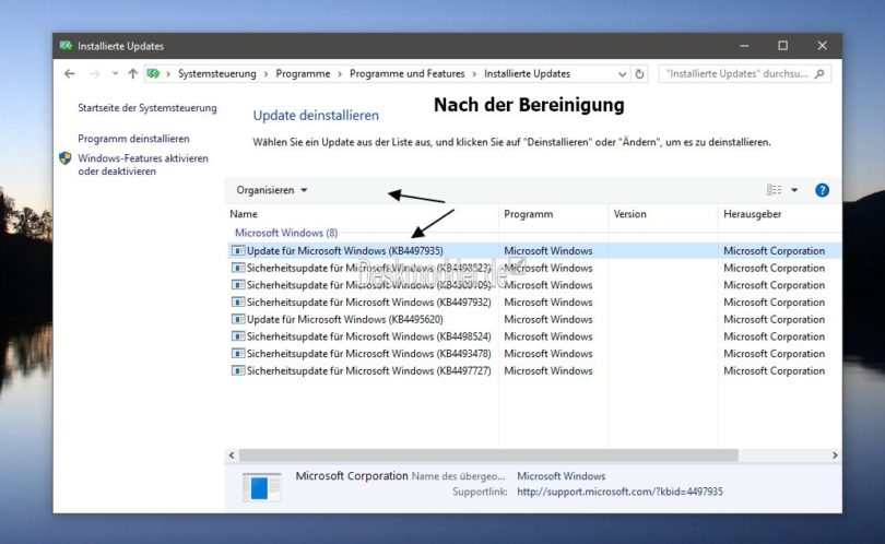 Windows 10 1903: Update lässt sich nach der Datenträgerbereinigung