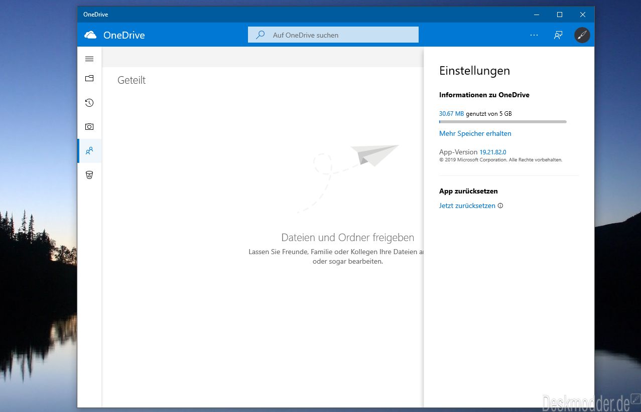 Neue Onedrive App 19 21 0 Kommt Als Pwa Fur Windows 10 Deskmodder De