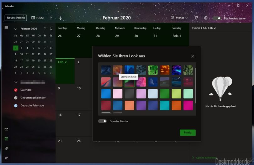 Windows 10 Kalender App - Preview Test jetzt wohl für weitere freigegeben - Deskmodder.de