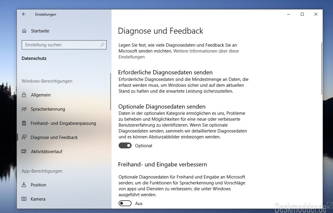 Die Windows-diagnosedaten Ihres Geräts Wurden Von Ihrem Administrator Windows 10: Die neuen Einstellungen für die Diagnosedaten angeschaut