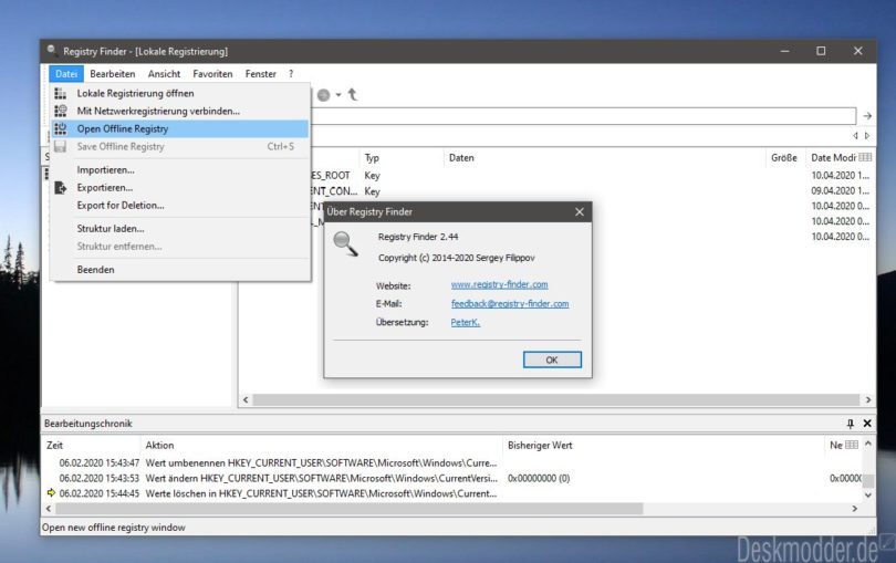 Registry Finder 2.58 download the last version for windows