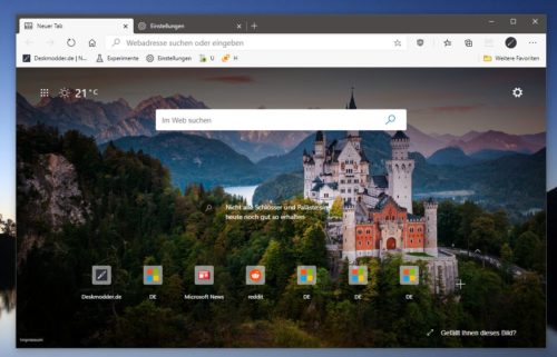 Microsoft Edge: Direktlinks (Quicklinks) sind nun kleiner und können ...
