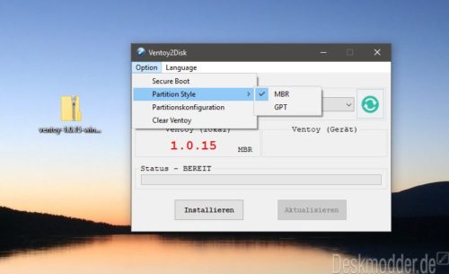 Ventoy 1.0.94 instaling Ventoy 1.0.94 instaling
