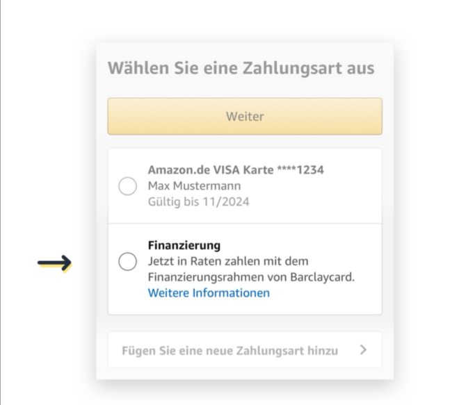 0 finanzierung bei amazon